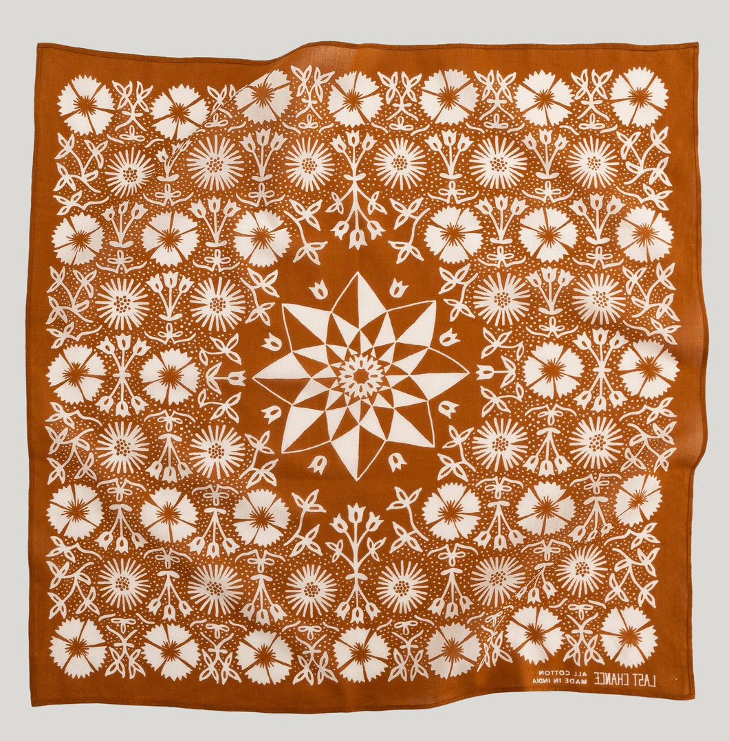 Cotton Aster Bandana | Tobacco