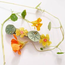 Load image into Gallery viewer, Jeweled Nasturtium French Barrette
