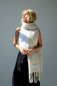 The 100% Recycled Reykjavik Scarf - Pebble Beige