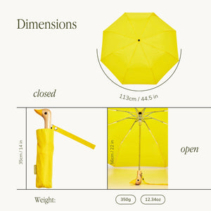 Compact Eco-Friendly Duckhead Umbrella - Yellow