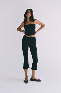 Ruffle Capri - Onyx