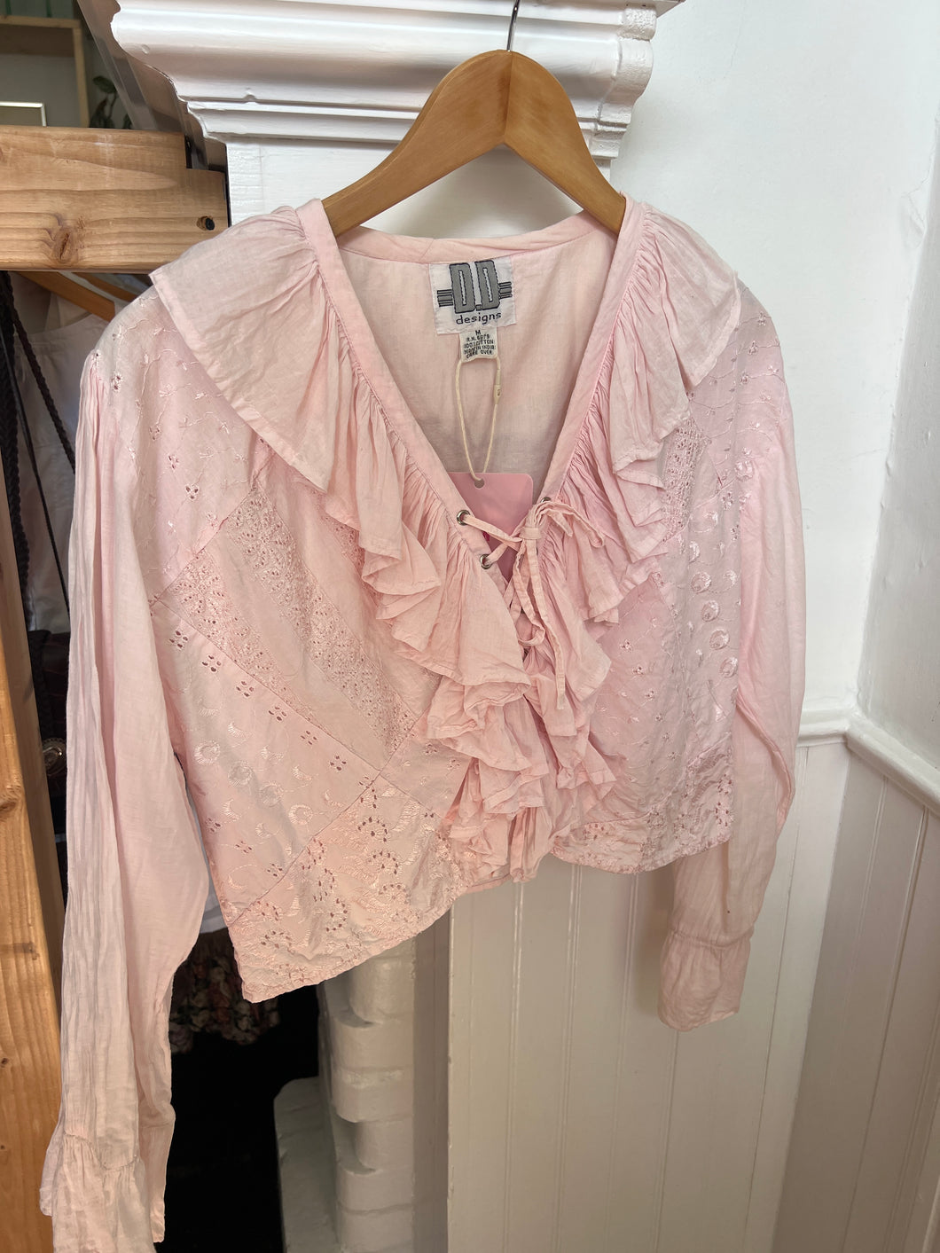JDV - VTG Cotton Blush Flowy Blouse [M]