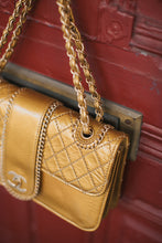 Load image into Gallery viewer, CHANEL Patent Medium Madison Flap bag in Gold