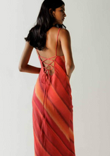 Load image into Gallery viewer, ELVA DRESS / EMBER STRIPES