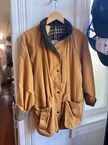 BURBERRY Flannel Lined Cotton Jacket [S]