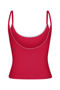 Scoop Back Cami - Cherry