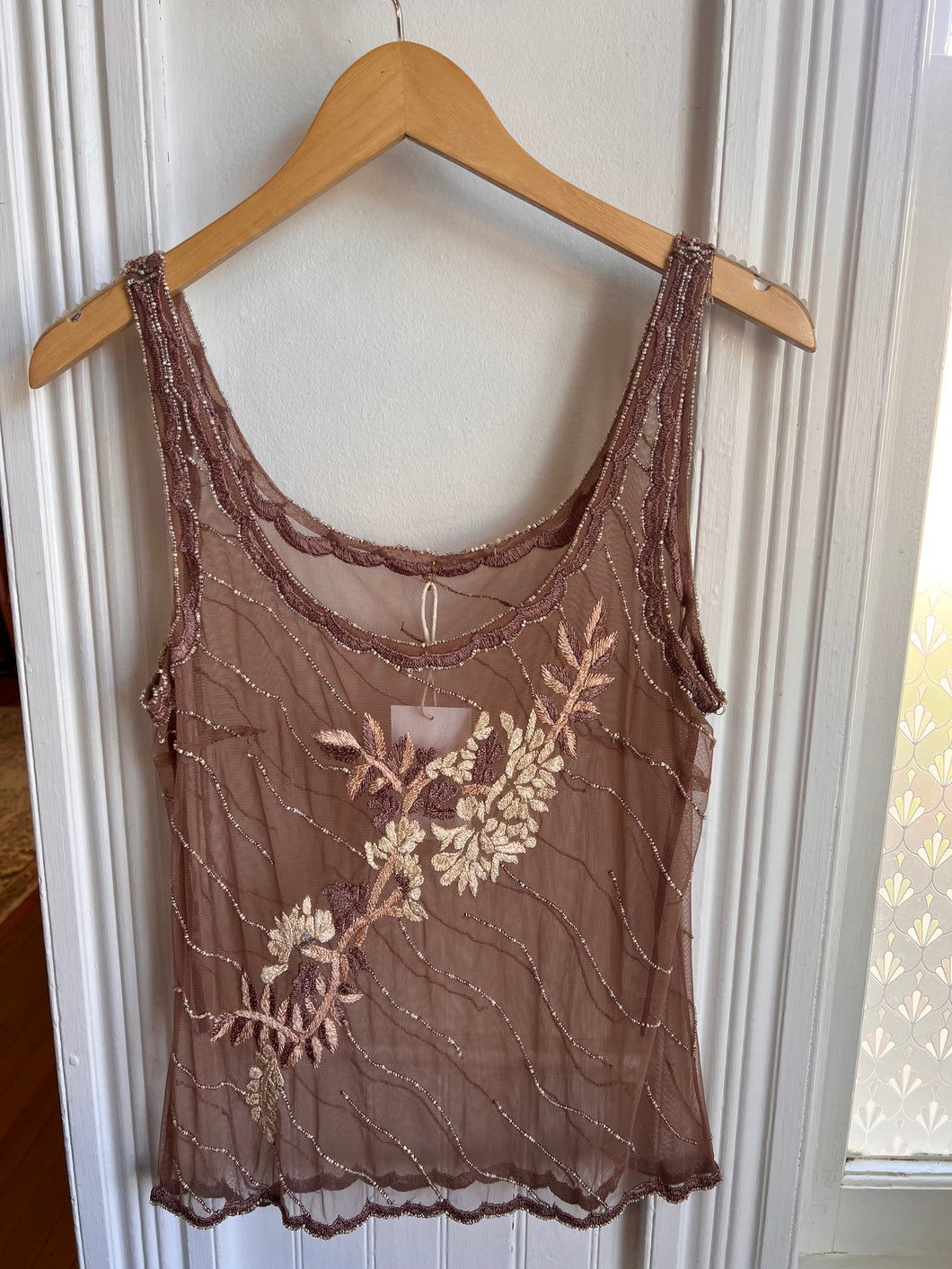 Sheer Beaded Tank [M]