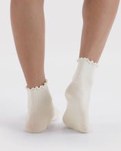 Load image into Gallery viewer, Lettuce Edge Sock Set of 2 - White