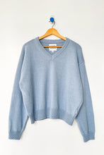 Load image into Gallery viewer, Abby Cotton V-Neck Sweater: Cornflower
