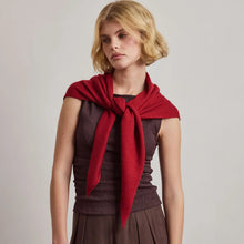Load image into Gallery viewer, Merino Wool Triangle Scarf (L) - Robust Red