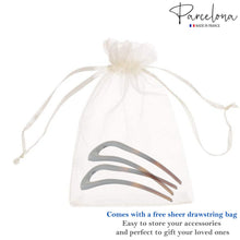 Load image into Gallery viewer, Set of 2 French Curved Hair Pin: Tortoise Shell