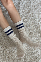 Load image into Gallery viewer, Cottage Varsity Socks: Oatmeal Varsity