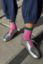 Load image into Gallery viewer, Color Block Girlfriend Socks : Rose Green