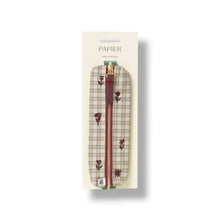 Load image into Gallery viewer, Elastic Pen Pouch - Garden Grid