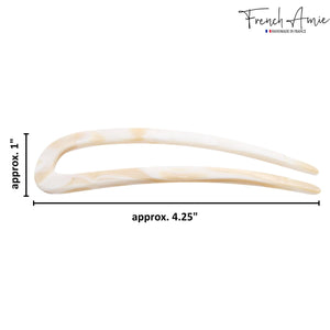 French Hair Pin: Pearl Ivory