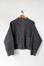 Load image into Gallery viewer, Alpaca Zip Front Jacket - Charcoal