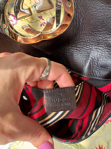 GUCCI Britt Tassel Flap Leather Bag