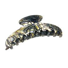 Load image into Gallery viewer, French XL Hair Claw: Onyx Silver Grey
