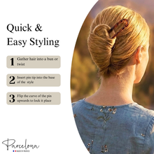 Load image into Gallery viewer, Set of 2 Twisted Mini French Hair Pins: Tortoise Shell