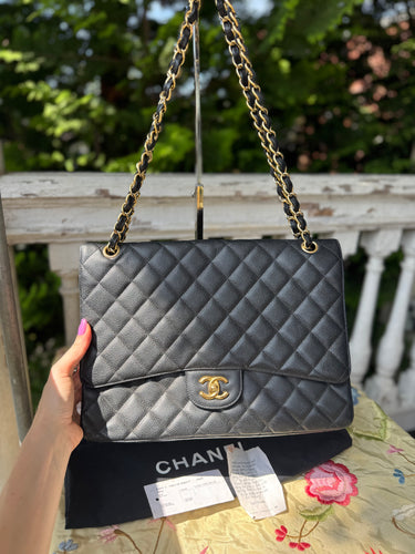 CHANEL Classic Double Flap Caviar Maxi Bag