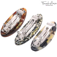 Load image into Gallery viewer, French Oval Hair Barrette: Set of 3