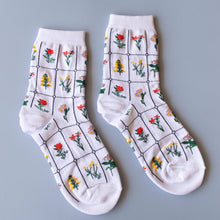 Load image into Gallery viewer, Botanical Garden Socks: White
