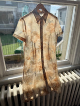 Load image into Gallery viewer, GG 90&#39;s Cream Sheer Floral Button Down Dress [L]