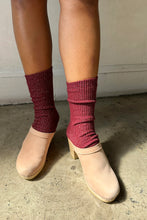 Load image into Gallery viewer, Winter Sparkle Socks: Wine