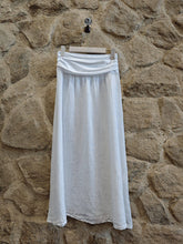 Load image into Gallery viewer, Linen Skirt: White