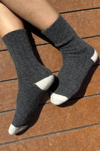 Load image into Gallery viewer, Classic Cashmere Socks: Charcoal Melange