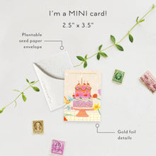 Load image into Gallery viewer, Cherry Cake - Mini Birthday Card