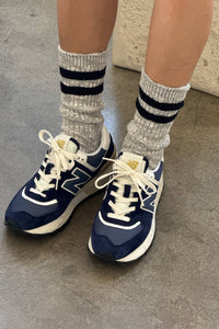 Cottage Varsity Socks: Ht. Grey Varsity
