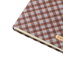 Load image into Gallery viewer, Fabric Lined Notebook, A5 Softcover - Petals &amp; Plaid