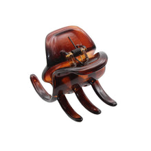 Load image into Gallery viewer, Parcelona French Classic Large Pony Cellulose Jaw Hair Claw for Women and Girls: Shell-Black