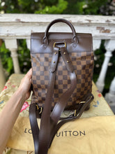 Load image into Gallery viewer, LOUIS VUITTON Soho Backpack in Damier Ebene Canvas