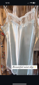 VTG Mint Satin Slip [M]