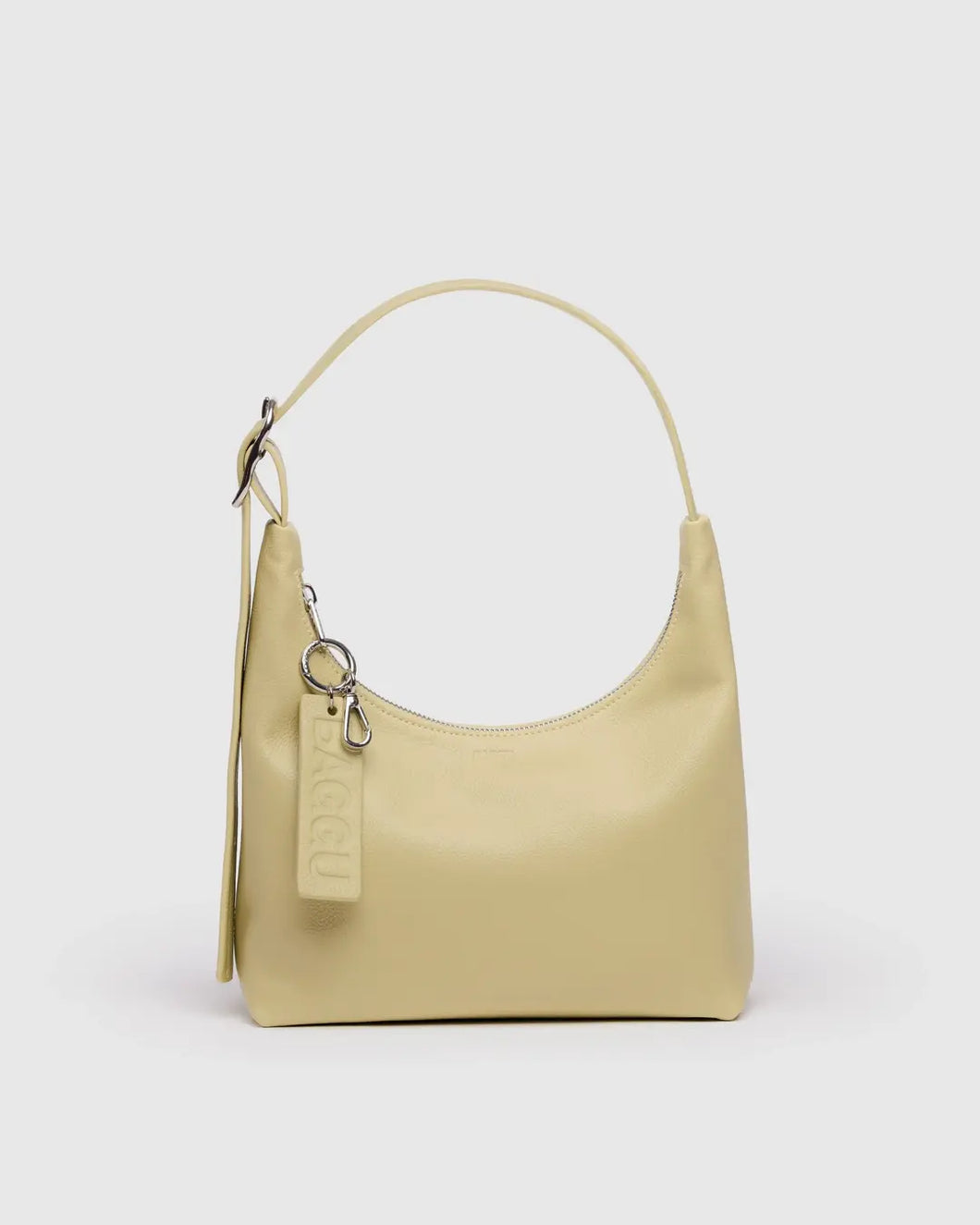 Mini Recycled Leather Shoulder Bag - Straw