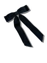 Load image into Gallery viewer, The Perfect Velvet Bow Barrette: Black