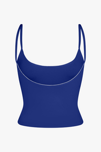 Scoop Back Cami: Cobalt