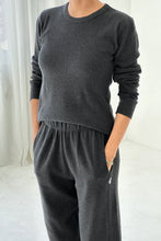 Load image into Gallery viewer, Pointelle Fundamental Tee - Charcoal