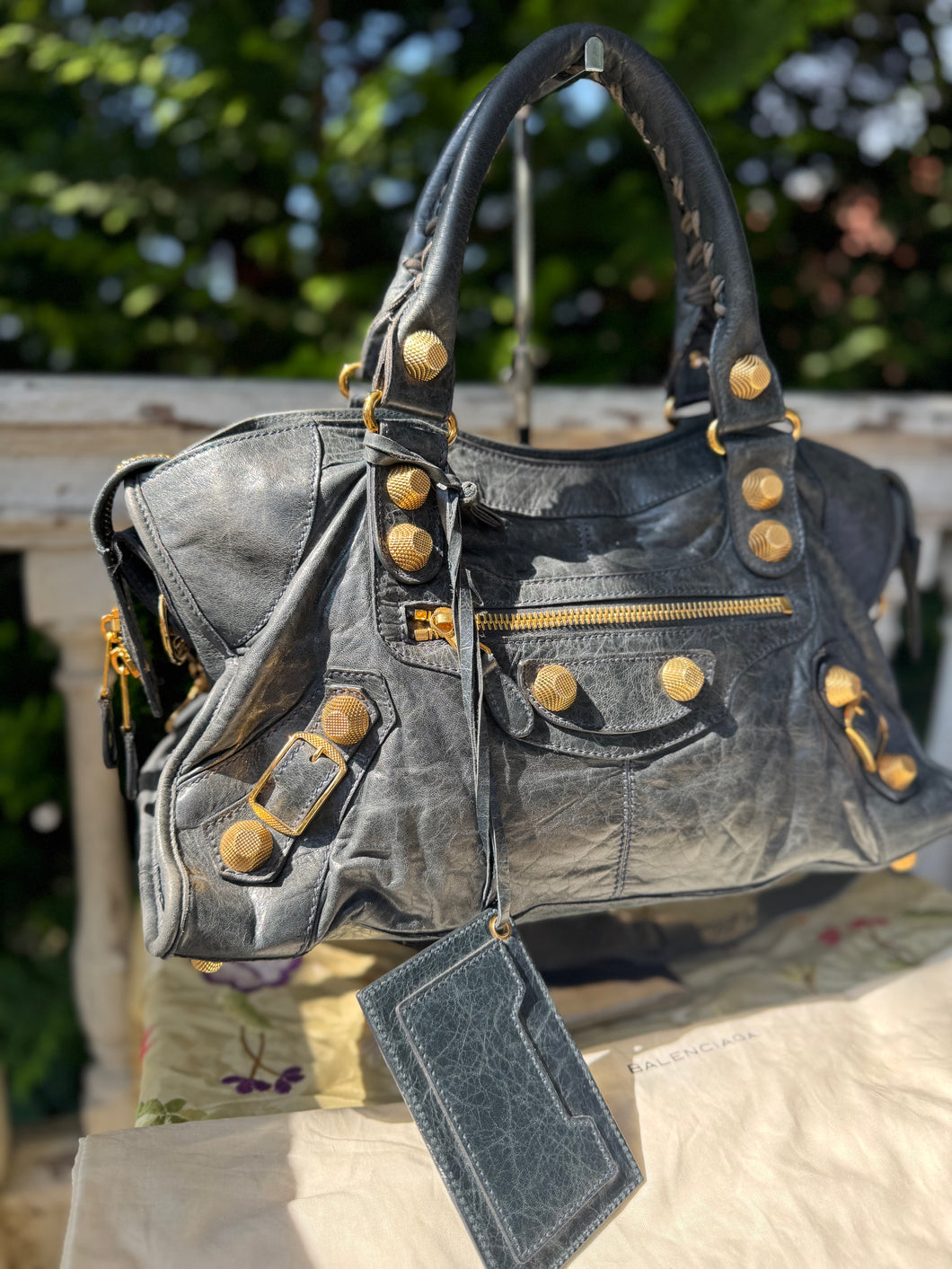Balenciaga Navy City Giant 21 Bag