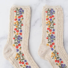 Load image into Gallery viewer, Vintage Strawberry Socks: Oatmeal