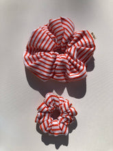 Load image into Gallery viewer, TERRY CLOTH STRIPE SCRUNCHIE: ORANGE STRIPE