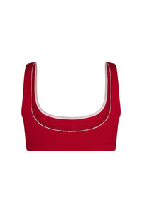 Support Cotton Bra: Cherry
