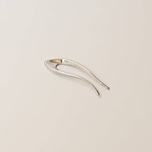 Short U-Shaped Metal Hair Stick | Silver