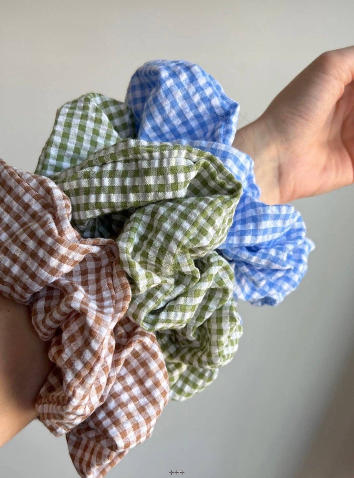 XL GINGHAM SCRUNCHIE: ATLANTIC – Muz & Rose