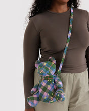 Load image into Gallery viewer, Bear Bag - Green Star Plaid