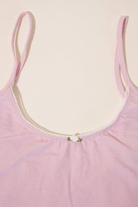 Scoop Back Cami - Baby Pink