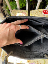 Load image into Gallery viewer, GUCCI GG Black Nylon Bamboo Tote