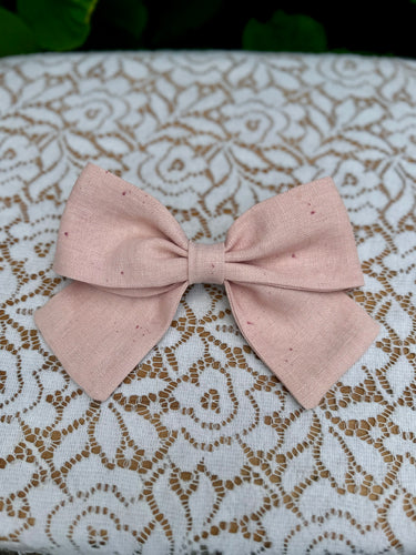 Bow Barrette - Blush